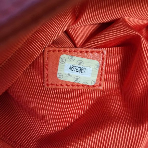 Chanel Orange Caviar Leather Tote Bag Serial No. 4678007 - Picture 5 of 16